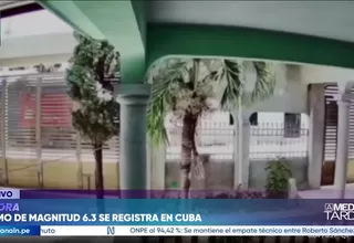 Un sismo de magnitud 6.2 sacudió la región occidental de Cuba