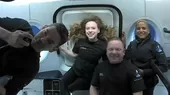 SpaceX: Los cuatro pasajeros regresaron a la Tierra luego de tres días en el espacio - Noticias de pasajeros