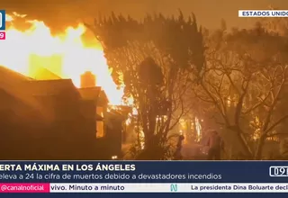 Los incendios en Los Ángeles dejan 24 muertos y el saldo podría seguir aumentando