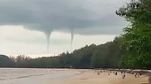 Tailandia: singular tornado doble se registró en playa de Krabi - Noticias de olimpiadas-matematicas-tailandia