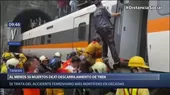 Taiwán: Accidente de tren provoca la muerte de al menos  51 personas - Noticias de accidente-transito