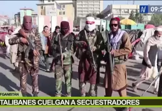 Talibanes matan y cuelgan en público a cuatro secuestradores