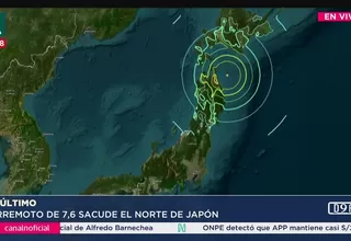 Terremoto 7.6 sacude norte de Japón y activa alerta de tsunami