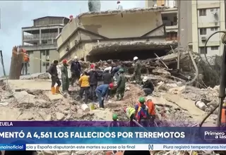 Terremotos en Venezuela dejan 4,561 fallecidos