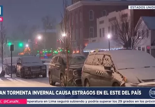 Tormenta invernal causa estragos al este de Estados Unidos