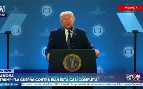 Trump afirma que guerra en Irán está prácticamente terminada