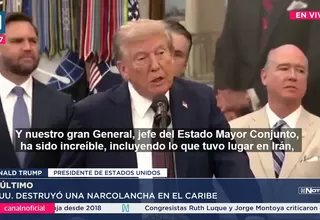 Trump confirma que EE.UU destruyó narcolancha en el Caribe