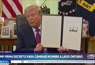 Trump firma orden para cambiar nombre del lago Ontario a América