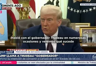 Trump llamó a Trudeau “gobernador” e insiste con anexar Canadá