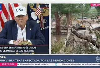 Trump visita Texas tras inundaciones que dejan 120 fallecidos