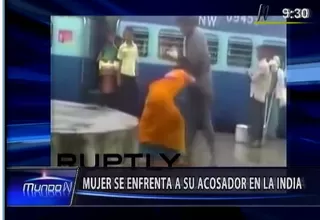 Valiente mujer se enfrentó a su acosador en una estación de trenes en la India