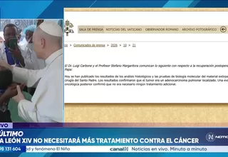 Vaticano informa que el papa León XIV no necesitará tratamiento adicional tras cirugía pulmonar
