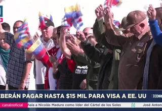 Venezolanos deberán pagar hasta US$ 15 mil para visa a EE.UU.