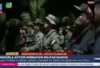 Venezuela activa operativo militar nacional por tensión con EE.UU