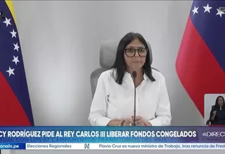 Delcy Rodríguez solicita al rey Carlos III la liberación del oro venezolano congelado