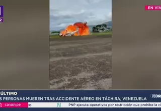 Venezuela: Dos personas mueren tras accidente aéreo en Táchira