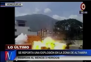 Venezuela: fuerte explosión deja varios policías heridos en Caracas