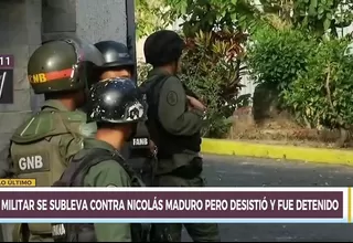 Venezuela: veintisiete militares detenidos por rebelarse contra Nicolás Maduro