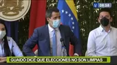 Venezuela: Juan Guaidó dice que elecciones no son limpias - Noticias de Venezuela