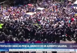 Venezuela: protestas en Caracas pese a anuncio de aumento salarial del Gobierno