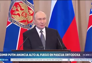 Vladimir Putin anuncia un alto el fuego por la Pascua ortodoxa