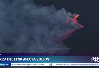 Volcán Etna en alerta roja: Cierran el aeropuerto de Catania