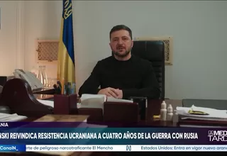 Zelenski reivindica resistencia ucraniana tras 4 años de guerra