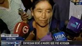 Arequipa: entregan bebé a madre que fue acusada de secuestro - Noticias de delia-munoz