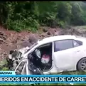 Amazonas: Accidente de carretera entre auto y trailer deja cinco heridos