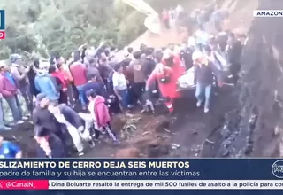 Amazonas: Seis fallecidos dejó derrumbe en Conila, Luya