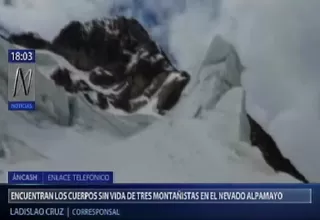 Áncash: hallan cuerpos sin vida de tres montañistas en el nevado Alpamayo