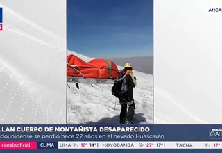 Áncash: Hallan después de 20 años cuerpo de estadounidense desaparecido en nevado Huascarán