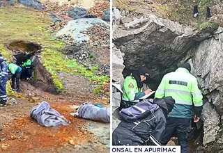 Apurímac: Tres mineros mueren por gases tóxicos en mina ilegal
