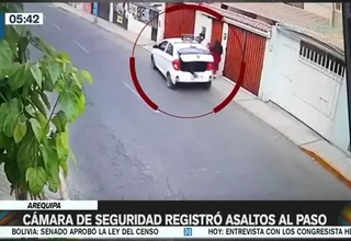 Arequipa: Cámara de seguridad registró asaltos al paso