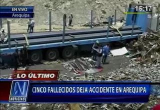 Arequipa: cinco fallecidos deja accidente en la Panamericana Sur