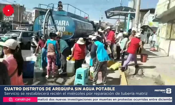 Arequipa: Cuatro distritos sin servicio de agua potable | Canal N
