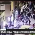 Arequipa: Deflagración de balón de gas provocó pánico en transeúntes 