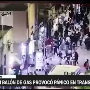 Arequipa: Deflagración de balón de gas provocó pánico en transeúntes 