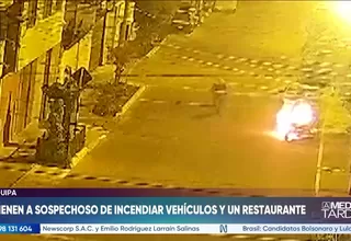 Arequipa: Detienen a sospechoso de incendiar vehículos y restaurante