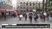 Arequipa: Diversas manifestaciones se registraron en todo el sur del país - Noticias de jesus-maria