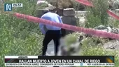 Arequipa: Hallan muerto a joven en un canal de riego - Noticias de canal