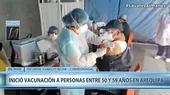Arequipa: Inició la vacunación contra la COVID-19 a personas entre 50 y 59 años - Noticias de Arequipa