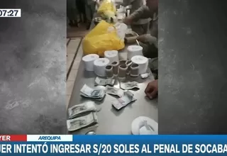 Arequipa: Mujer intentó ingresar a penal 20 mil soles camuflados en papel higiénico