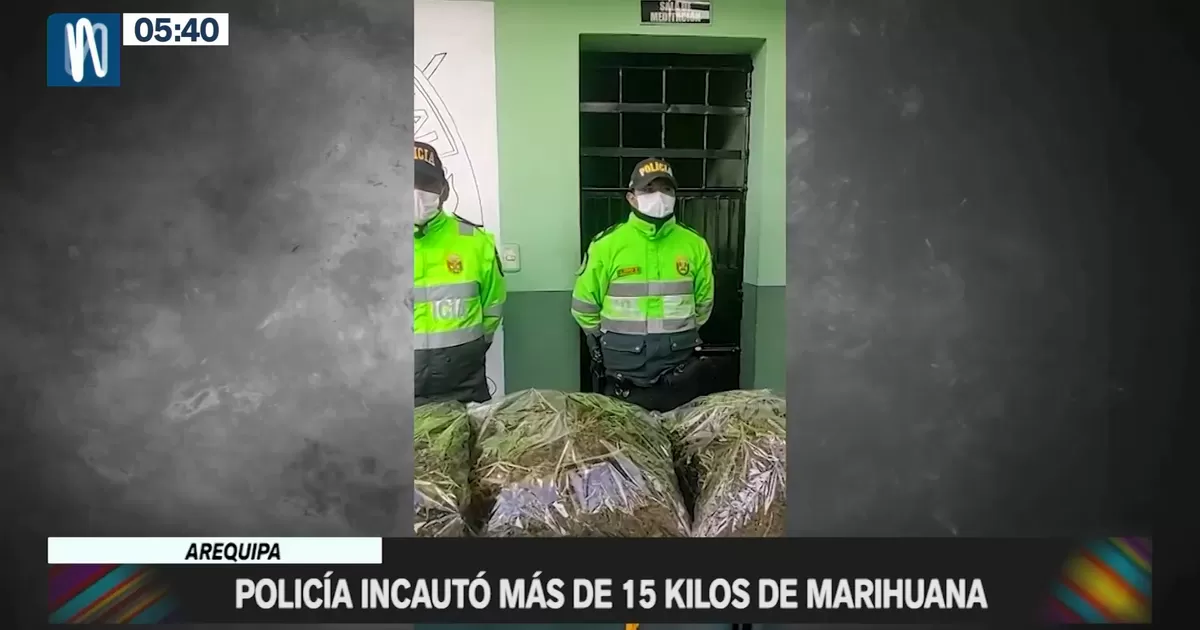 Arequipa: Policía incautó más de 15 kilos de marihuana