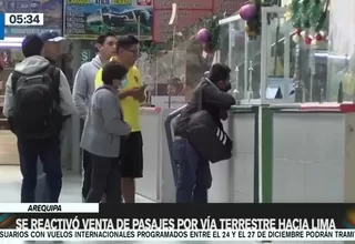 Arequipa: Se reactivó venta de pasajes por vía terrestre hacia Lima