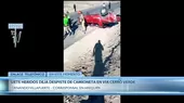 Arequipa: Siete heridos tras volcadura de camioneta en vía a Cerro Verde  - Noticias de volcadura
