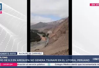 Arequipa: Sismo de magnitud 6.3 sacudió la región