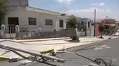Arequipa: Trailer ocasionó caída de cinco postes en el distrito de Cayma - Noticias de trailer