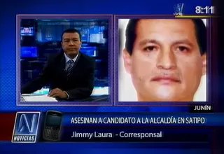 Asesinan a candidato a la alcaldía de Satipo