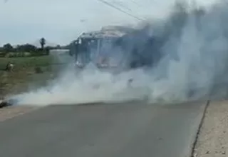 Ataque a bus dejó heridos en carretera a Trujillo